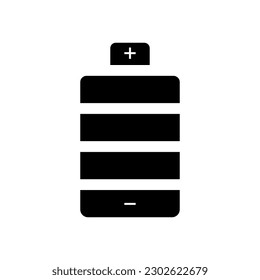 Icono del vector de la batería aislado en fondo blanco, concepto del logotipo de la batería