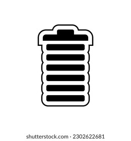 Icono del vector de la batería aislado en fondo blanco, concepto del logotipo de la batería