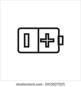 battery vector icon line template