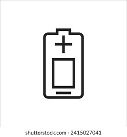 battery vector icon line template