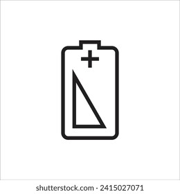 battery vector icon line template