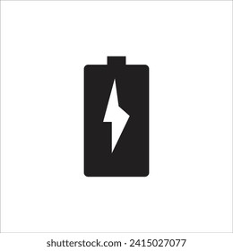 plantilla de línea de icono del vector de batería
