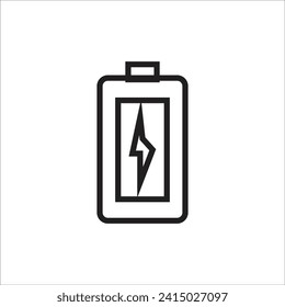 battery vector icon line template