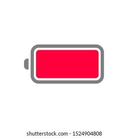 battery vector icon. Battery load icon. vector illustration on white background.