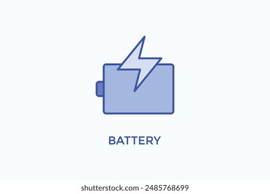 Ilustración Del Icono O Logotipo Del Vector De La Batería