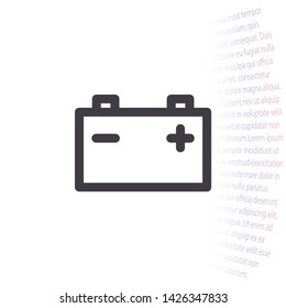 Battery Vector icon . Lorem Ipsum Illustration design