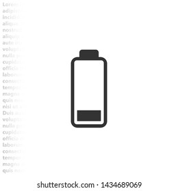 battery vector icon , Lorem ipsum flat design