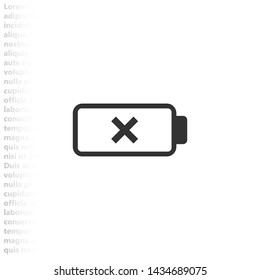 battery vector icon , Lorem ipsum flat design