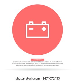 Battery Vector icon . Lorem Ipsum Illustration design