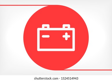 Battery Vector icon . Lorem Ipsum Illustration design