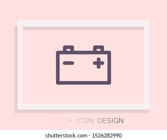 Battery Vector icon . Lorem Ipsum Illustration design