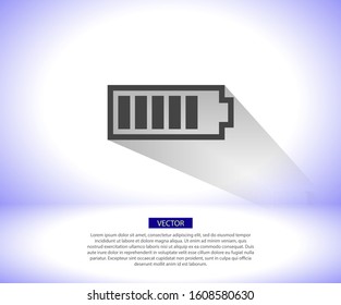 Battery vector icon , lorem ipsum Flat design