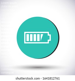 Battery  vector icon , lorem ipsum Flat design