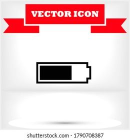 Battery vector icon , lorem ipsum Flat design