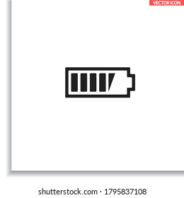 Battery vector icon , lorem ipsum Flat design