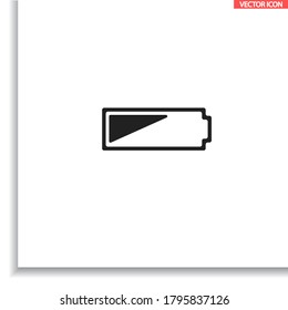 Battery vector icon , lorem ipsum Flat design