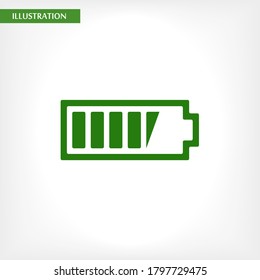 Battery vector icon , lorem ipsum Flat design