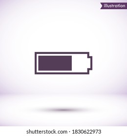 Icono vectorial de la batería, lorem ipsum Diseño plano
