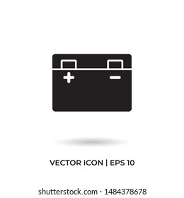 Battery vector icon in modern design style for web site and mobile app
