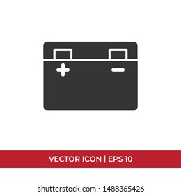 Battery vector icon in modern design style for web site and mobile app