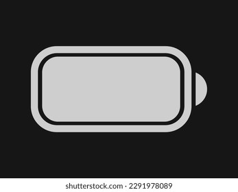 Battery vector icon on transparent background, Battery icon vector.