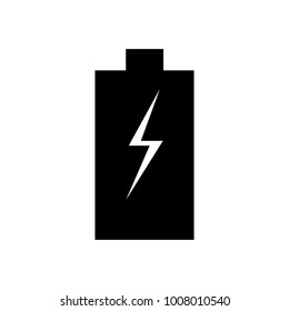 Battery vector icon on white background