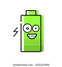 Battery Vector Icon On White Background For Your Design