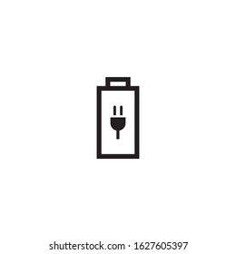 battery vector icon on white background