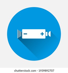 Battery vector icon on white isolated background. The symbol of energy on white isolated background.