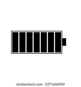 icono del vector de batería en fondo blanco