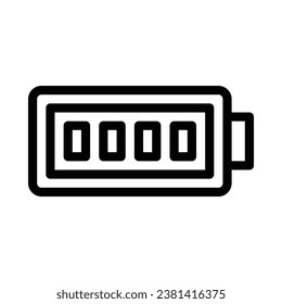 battery vector icon on white background