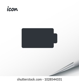 battery vector icon on a wrapped silver sheet