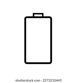 Icono del vector de la batería, estilo de contorno, aislado en fondo blanco.