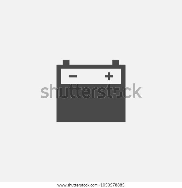 battery vector icon with positive and negative\
terminals industrial\
cell
