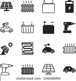 Battery Vector Icon Set Such As: Phone, Batterie, Biodiesel, Mobile, Image, Plant, Line, Cloud, Tool, Water Heating, Check, Building, Lithium, Maintenance, Pack, Mechanical, Warming, Can, Iron