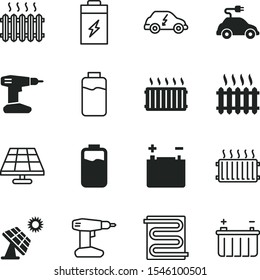 battery vector icon set such as: earth, can, linear, phone, parking, mobile, circle, editable, spiral, renewable energy, biodiesel, plant, minus, system, lithium, coil, element, solution