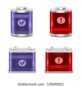 battery vector icon set xxl