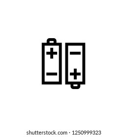 battery vector icon. battery sign on white background. battery icon for web and app