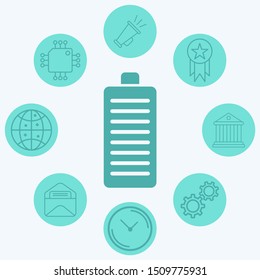 Battery vector icon sign symbol