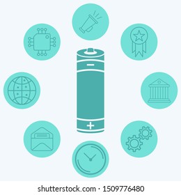 Battery vector icon sign symbol