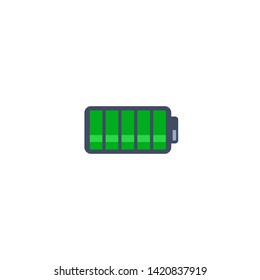 Battery vector icon, simple flat isolated illustration.