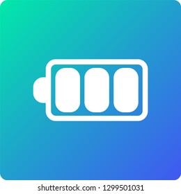 battery vector icon. battery single web icon on trendy gradient
