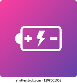 battery vector icon. battery single web icon on trendy gradient