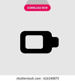 Battery Vector Icon, The symbol of device's accumulator. Simple, modern flat vector illustration for mobile app, website or desktop app   