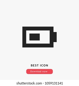Battery vector icon. Telephone charge, charging symbol. Best modern flat pictogram illustration for web and mobile apps design