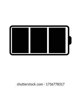 
battery vector icon White background 