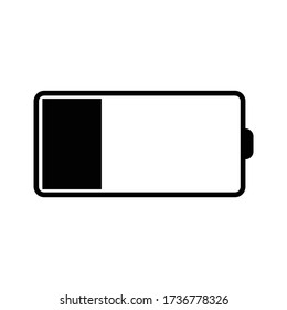 
icono del vector de la batería Fondo blanco 