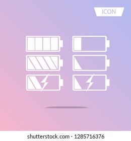 Battery vector icon,battery icon set vector isolated on white background.