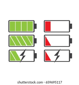 Battery vector icon,battery icon set vector 10 EPS.