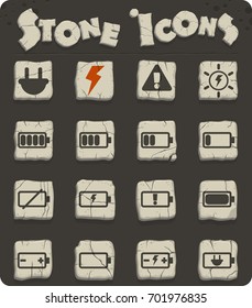 battery vector icons for web and user interface design